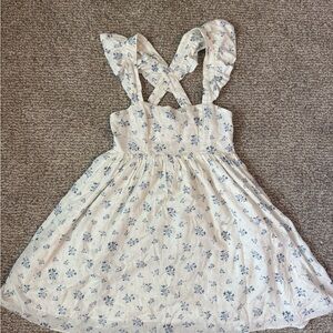 En Saison White Ruffled Smocked Sundress